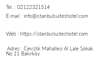 stanbul Hotel & Suites iletiim bilgileri